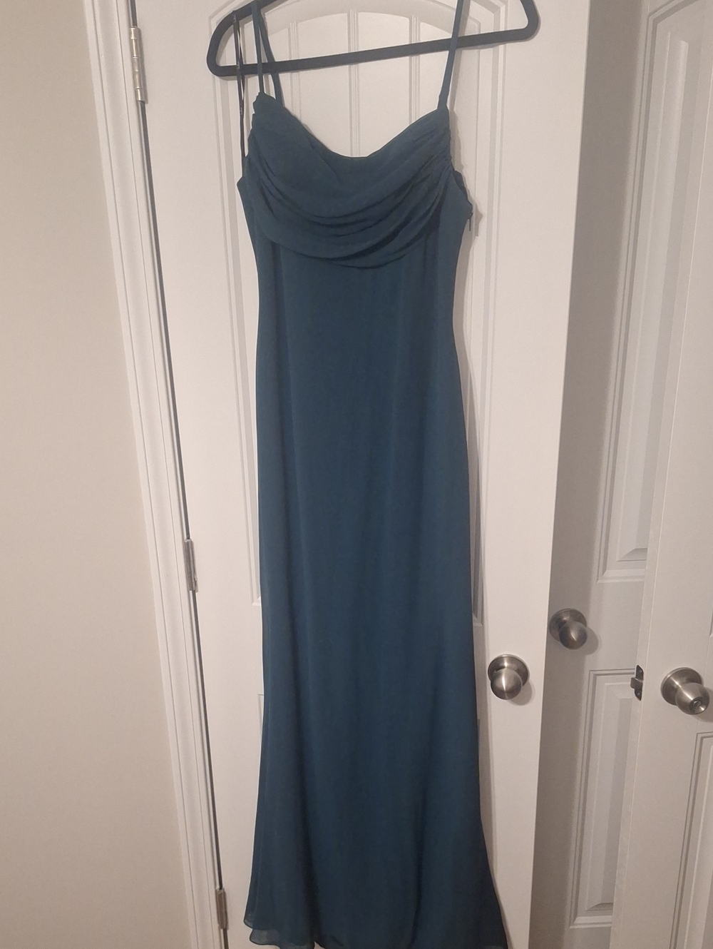 Lulu's Teal Spaghetti Strap Maxi Dress